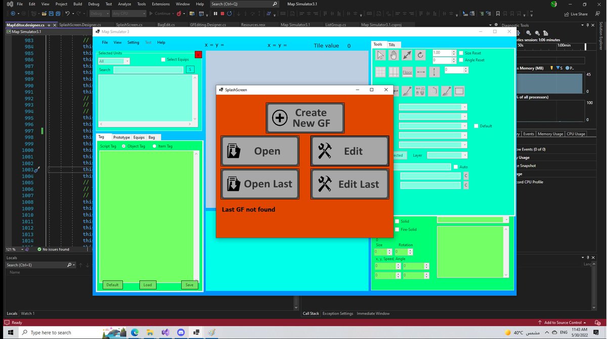 AlMansey_Games's tweet photo. Finally! after a journey of 1001 critical problems i finally fixed the last issue with Visual studio 2022 and MapSimulator 3.1 is one! unfortunately i lost my twitch posts with the integration but i will make new ones

#gamedev #indiedev #monogame #Visual_Studio #GameEngine_Dev https://t.co/5GJKmKHahD