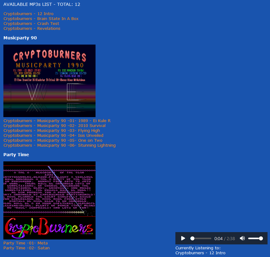 Here is an example of how the new website handle multiple demos from a single demoscene group.