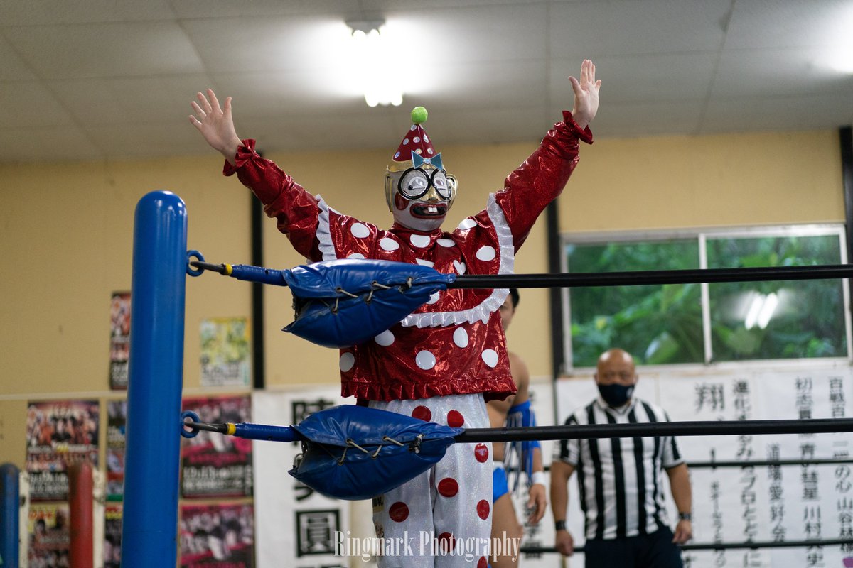 RingmarkPhotos's tweet photo. Had a great time watching the Michinoku Pro Dojo match show this weekend. Got to snap a few pics:

@MichinokuProEng @kikutarosan https://t.co/VqDH3hKpr3