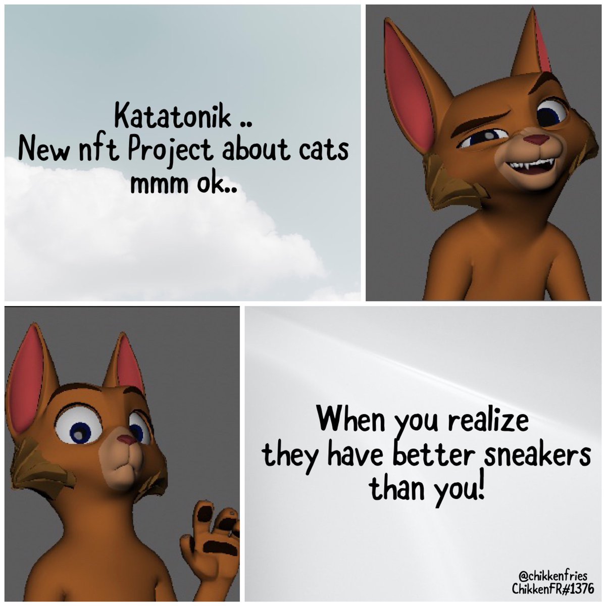 Chikkenrice's tweet photo. New one. 🖖🏾 @Katatonik_nft #memes #katatonik #wl https://t.co/iSbCB7QVsU