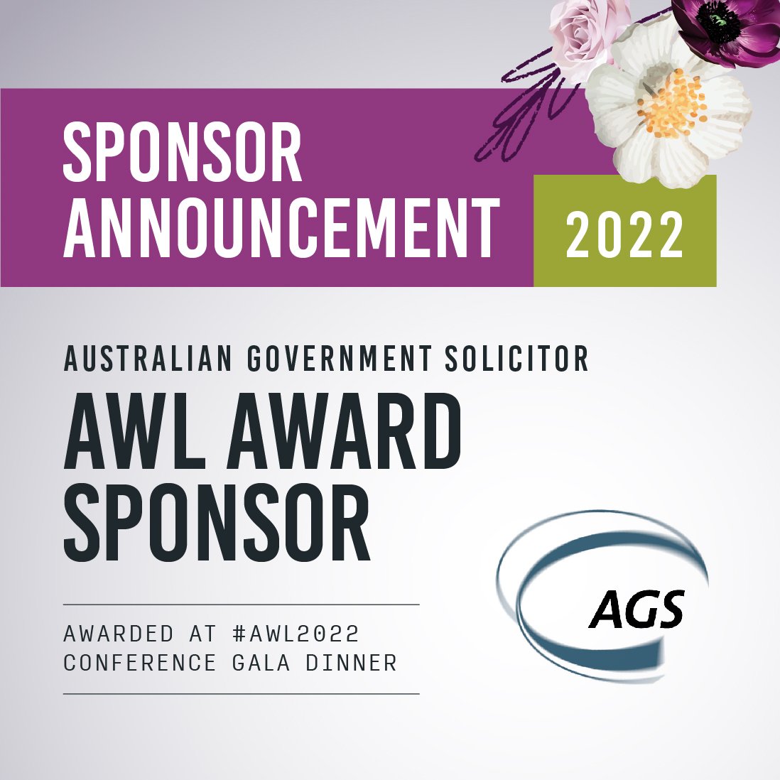 We are very glad to once again have AGS onboard to sponsor the AWL Award! It will be presented at the Conference Gala dinner in August. Stay tuned for nominations opening in the next few days: australianwomenlawyers.com.au/2022-australia…
#AWL2022 #auslaw
