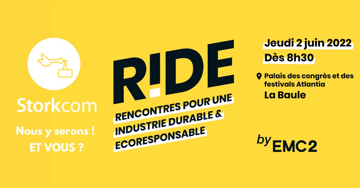 Après la superbe victoire du Stade Rochelais💛🖤 #ChampionsEurope, Storkcom reste en Jaune et Noir cette semaine à l'occasion d'un autre événement de taille : <a href="/RIDE2022/">RIDE | RDV de l'Industrie Durable & Écoresponsable</a> Premières Rencontres de l'Industrie Durable et Ecoresponsable. RDV le 2 juin 2022 ! bit.ly/3av0axn