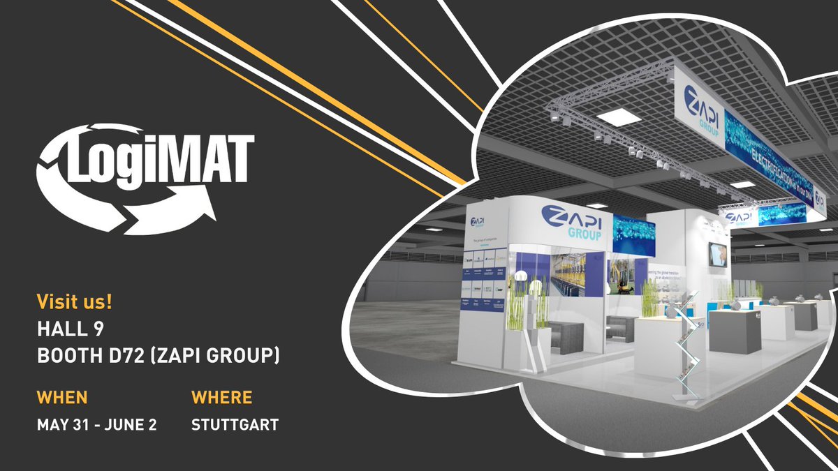 DeltaQTech's tweet image. LogiMAT Stuttgart is only one day away! Drop by the ZAPI GROUP booth in Hall 9 at Stand D72 to discuss your applications&apos; fit with our innovative charging solutions

#LogiMAT2022