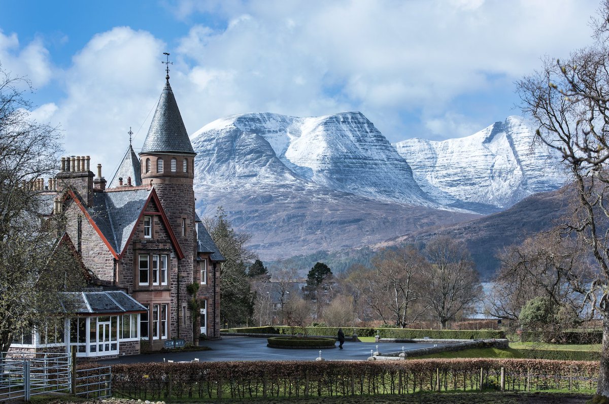 Our luxury hotel is nestled perfectly among stunning panoramic views. From sun-kissed greens in summer to frosty whites in winter, you'll be treated to exceptional surroundings regardless of the season! #LuxuryScotland #VisitScotland #LoveTorridon #Scotland #TorridonHills