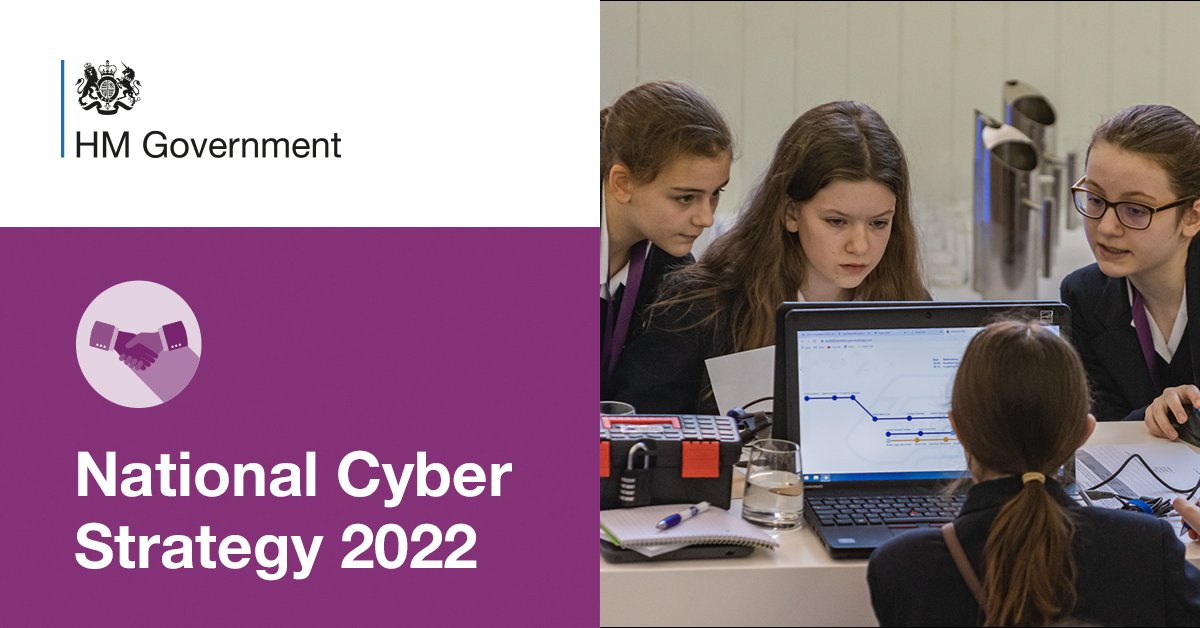 GCHQ (@gchq) on Twitter photo We will work alongside <a href="/DCMS/">Department for Culture, Media and Sport</a>, <a href="/FCDOGovUK/">Foreign, Commonwealth & Development Office</a>, <a href="/DefenceHQ/">Ministry of Defence 🇬🇧</a>, <a href="/ukhomeoffice/">Home Office</a> & <a href="/UKStratCom/">Strategic Command</a> as part of the National Cyber Strategy 2022 to protect and promote UK interests in a rapidly evolving online world.
Read more ⬇️
gchq.gov.uk/news/national-…
#UKCyberStrategy We will work alongside <a href="/DCMS/">Department for Culture, Media and Sport</a>, <a href="/FCDOGovUK/">Foreign, Commonwealth & Development Office</a>, <a href="/DefenceHQ/">Ministry of Defence 🇬🇧</a>, <a href="/ukhomeoffice/">Home Office</a> & <a href="/UKStratCom/">Strategic Command</a> as part of the National Cyber Strategy 2022 to protect and promote UK interests in a rapidly evolving online world.
Read more ⬇️
gchq.gov.uk/news/national-…
#UKCyberStrategy