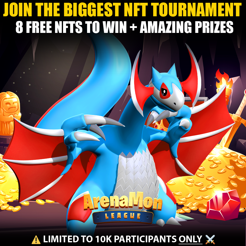 DigitalP0rtal's tweet photo. Join the Biggest NFT Tournament!Visit @ArenaMon_NFT website to join their BETA tournament. 8 FREE NFTS and many other valuable prices to win (50 places). Limited to 10k people only!

Don't forget to follow your info source @DigitalP0rtal as well

#FreeNFT #NFTGiveaway #NFTGame https://t.co/rRse5FRbHF