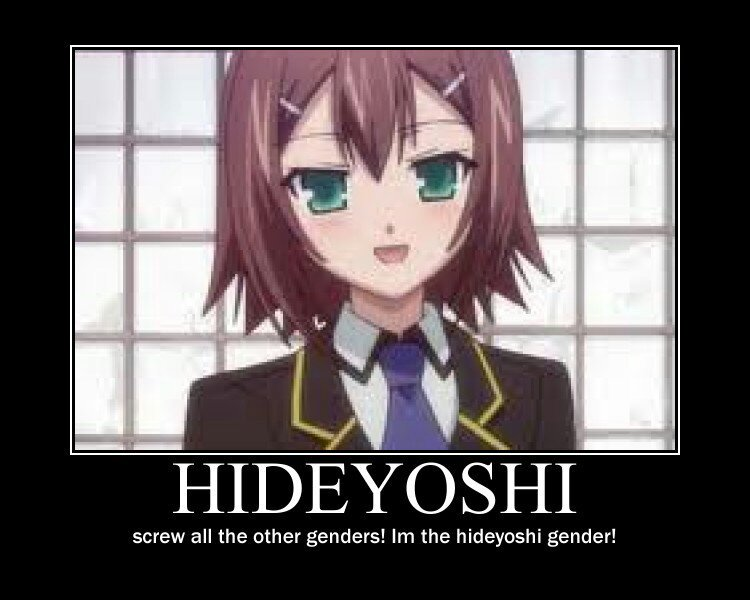 JawlawSenpai's tweet photo. There are actually three genders. Boys, Girls, and Hideyoshi
#BakaandTest https://t.co/4LI8P5XVbJ