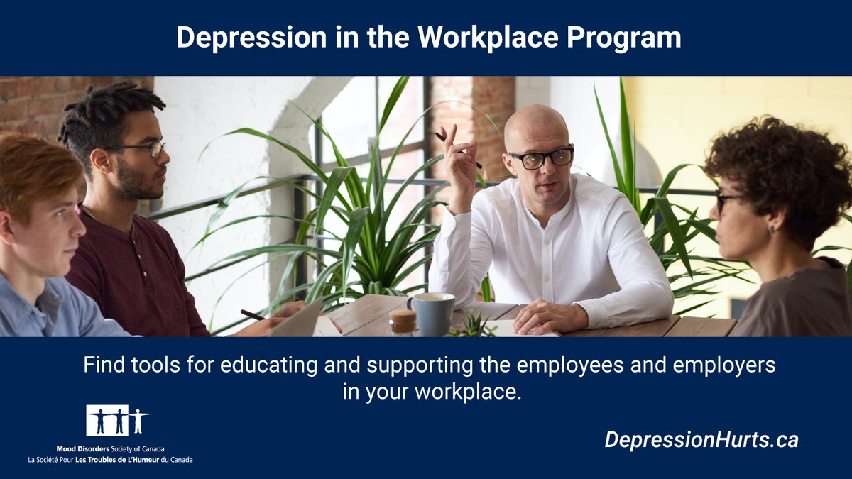 We know that depression has no barriers. For more information on #Depression in the Workplace, visit: depressionhurts.ca/en/

#mentalhealth  #depressionintheworkplace  #workplacementalhealth