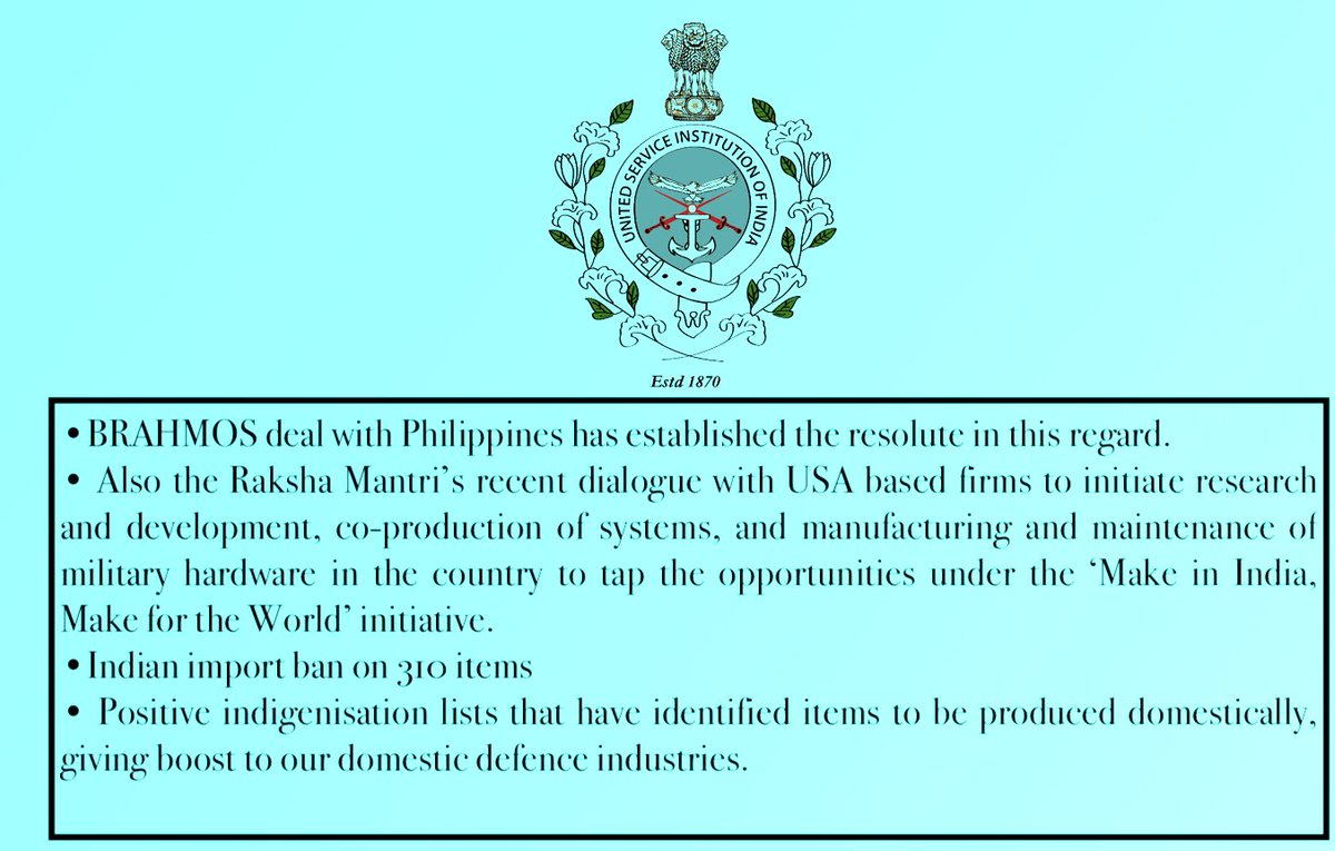 USIofIndia's tweet photo. India has the potential to become a leading global power, with our assertive foreign policy today, India has shown the world that if require it will practice ‘Realpolitik’. #makeininida #indianarmy #indiannavy #indianairforce #msme #sidm #asocham #ficci https://t.co/EXxxSQeaGT