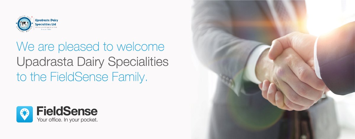 QLC_FieldSense's tweet photo. Welcome, Upadrasta Dairy Specialities, to the FieldSense family.
#fieldsenseapp #FieldSense #fieldsensefamily #NewCustomerAlert #welcometothefamily https://t.co/olALj4HoBM