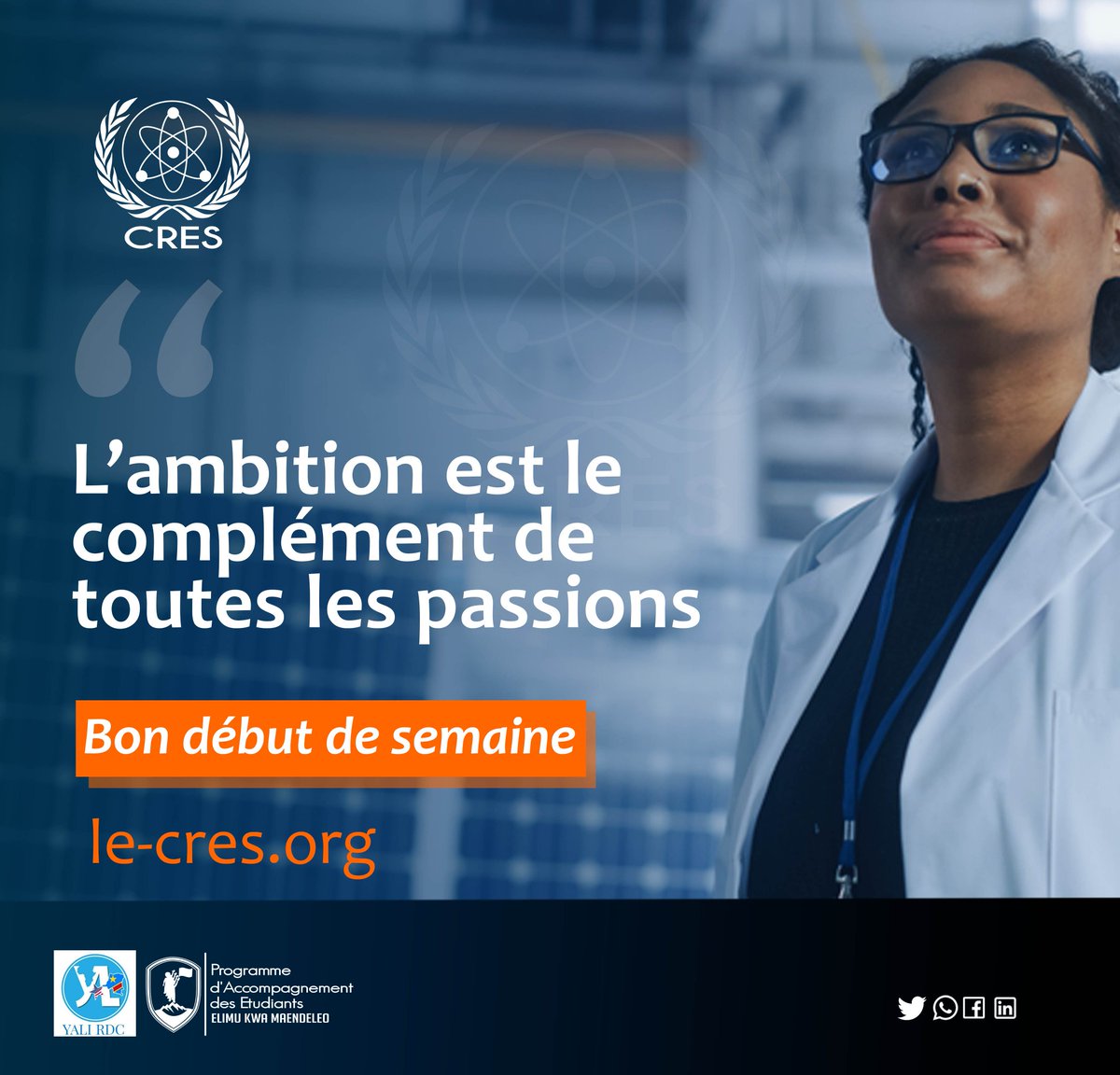 cres_science's tweet photo. L'ambition est le complément de toutes les passions.
#BonDebutDeSemaine https://t.co/bZ2Q9NoEeC