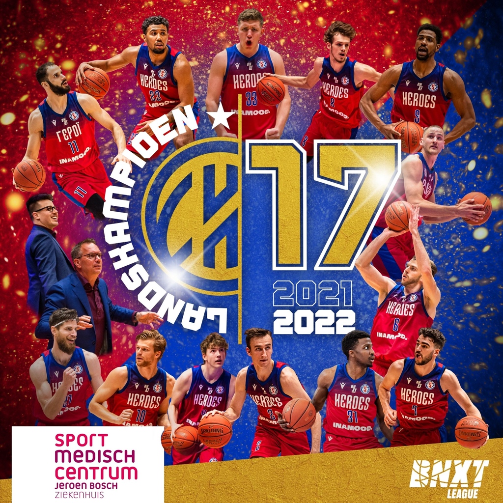 🏆 HEROES DEN BOSCH IS LANDSKAMPIOEN 2021-2022!

Een fantastische prestatie van het team van head coach Erik Braal. Wij zijn trots op onze fysio's Rik van Waes en Thim van Schijndel die als staff bij het team zitten!

#sportmedischcentrum #heroes #basketbal #jeroenboschziekenhuis