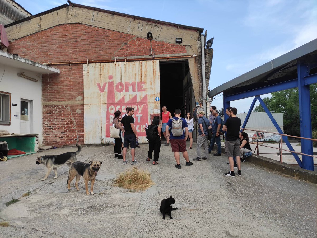 Port__Cities's tweet photo. .@Port__Cities Seminar in Thessaloniki closed with a Field Visit @Prot_VioMe 'Building Infrastructures of Solidarity', including a tour around the recuperated and self-organised factory! https://t.co/5NQzuOtoEs