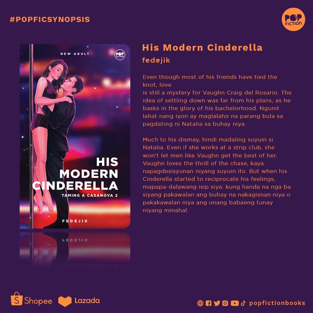 PopFictionBooks's tweet photo. Check out the #POPFICSYNOPSIS of His Modern Cinderella by fedejik.

Available on
Lazada: https://t.co/zo3whwIkuf
Shopee: https://t.co/dFUAWUpE1L https://t.co/QyCr1dYm4E