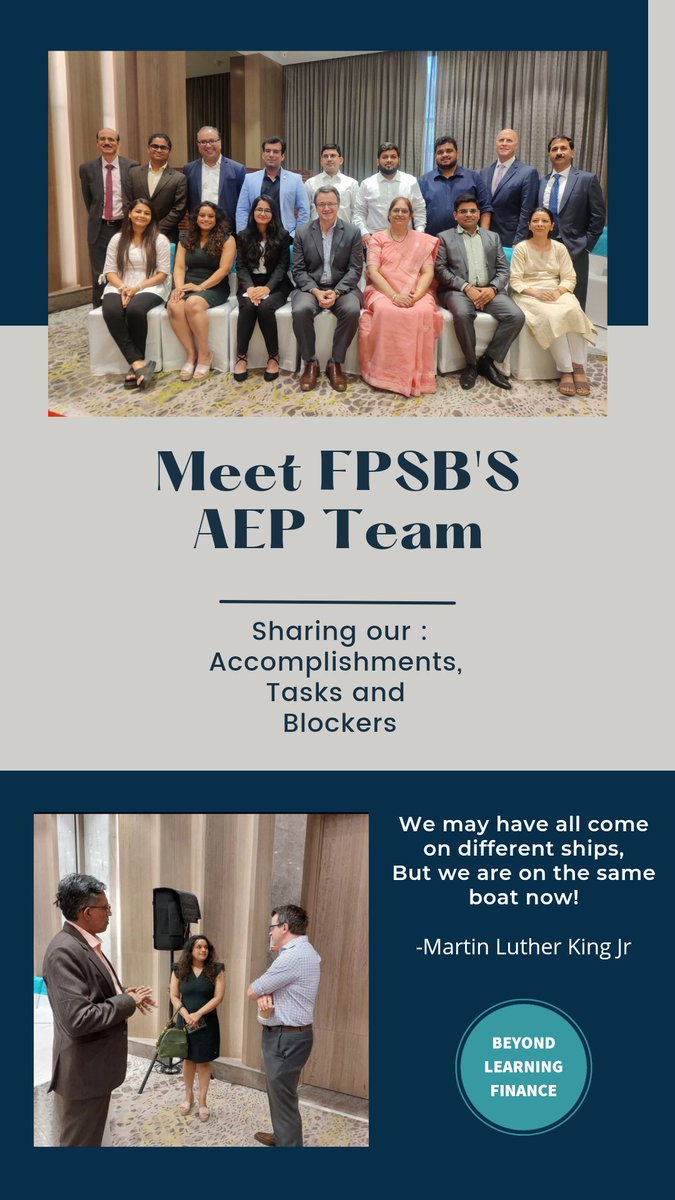 beyondlearningt's tweet image. It was immense pleasure to be a part of FPSB's Authorised Education Provider Meet in Mumbai.
Thank you @FPSBindia for being such a wonderful host.
 #education #india #mumbai #fpsb #finance #cfp #certifiedfinancialplanner #learning #education #nseindia #bseindia #personalfinance