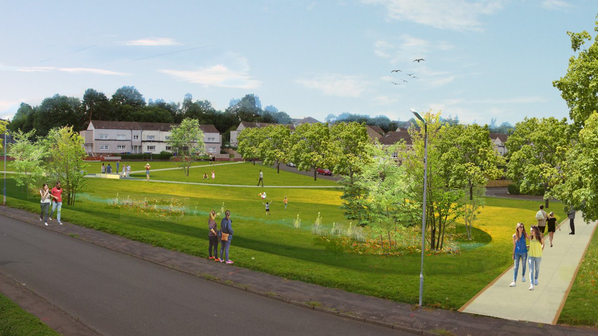 GlasgowCityRgn's tweet photo. With support from @nature_scot #NatureRestorationFund - work starts soon in #Penilee on a #GlasgowCityDeal project to better manage rainfall events and improve local greenspace/biodiversity 🌳

👉 https://t.co/lEOyZeXlym

@The_MGSDP @ScotGov @UKGovScotland https://t.co/HtQBdJ7Edq