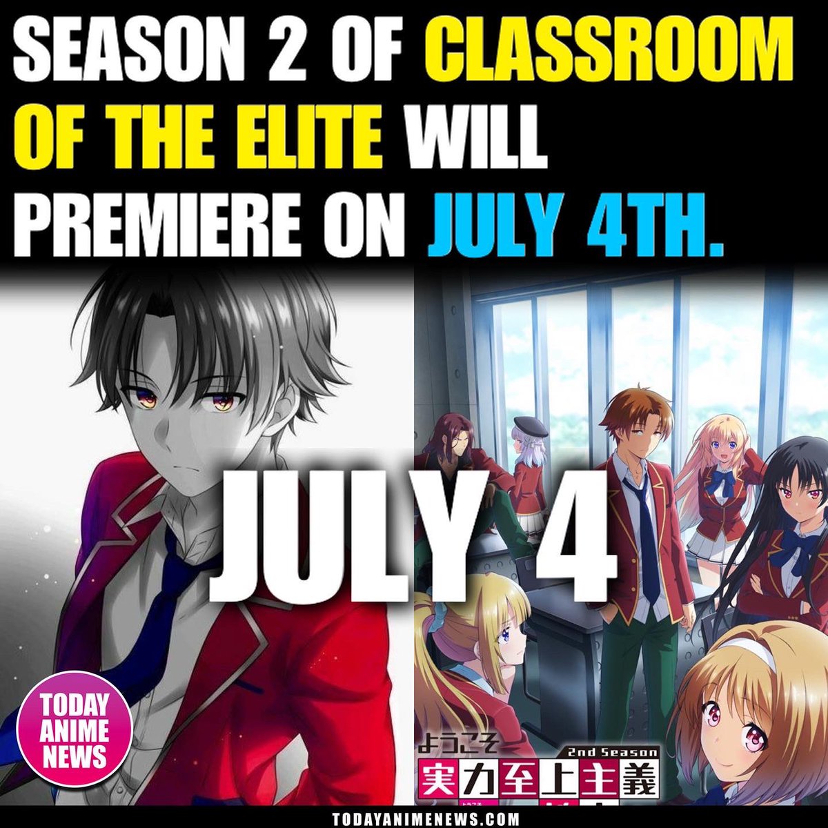 Classroom Of The Elite - Anime ganha 2° Temporada - AnimeNew