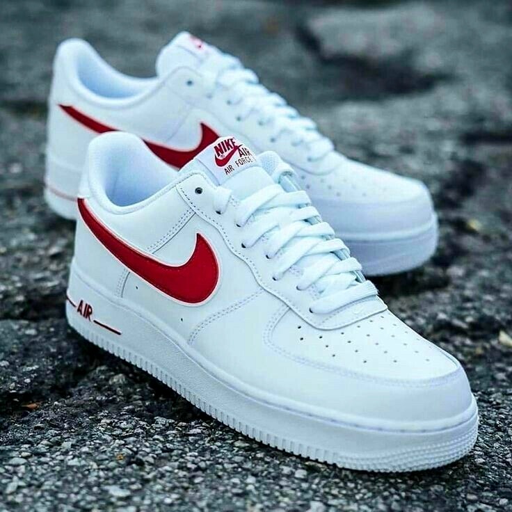 custom red and white af1