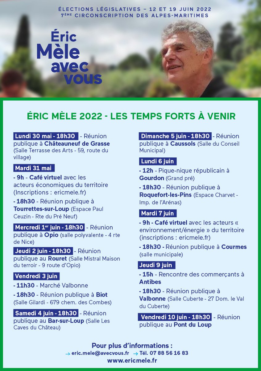 EricMele_7e_06's tweet photo. A votre rencontre, dans toute la 7e circonscription. #legislatives2022 https://t.co/cX4z82BG6U