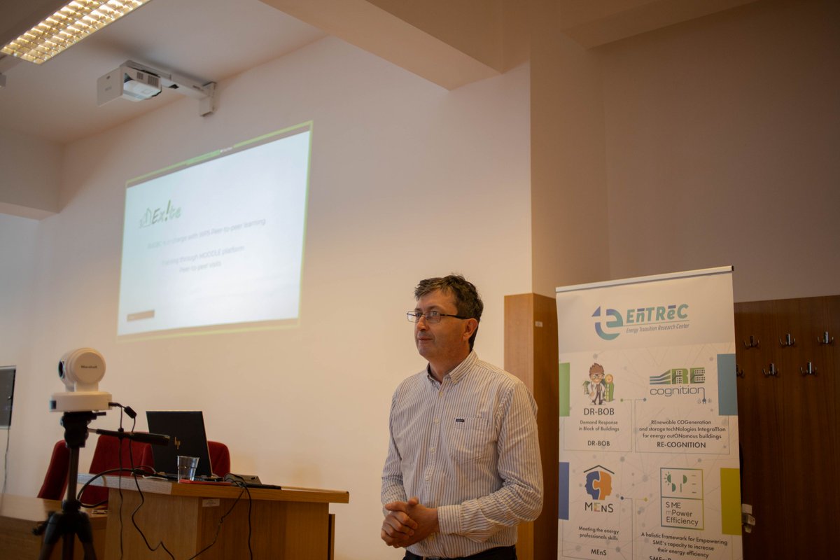 ExciteH2020's tweet photo. Last Friday, our colleague, Dorin Beu, made a presentation on #energy communities and for the #EnTRec Energy Days organized by the Technical university in Cluj-Napoca. 😎 https://t.co/IzFa2g6joH