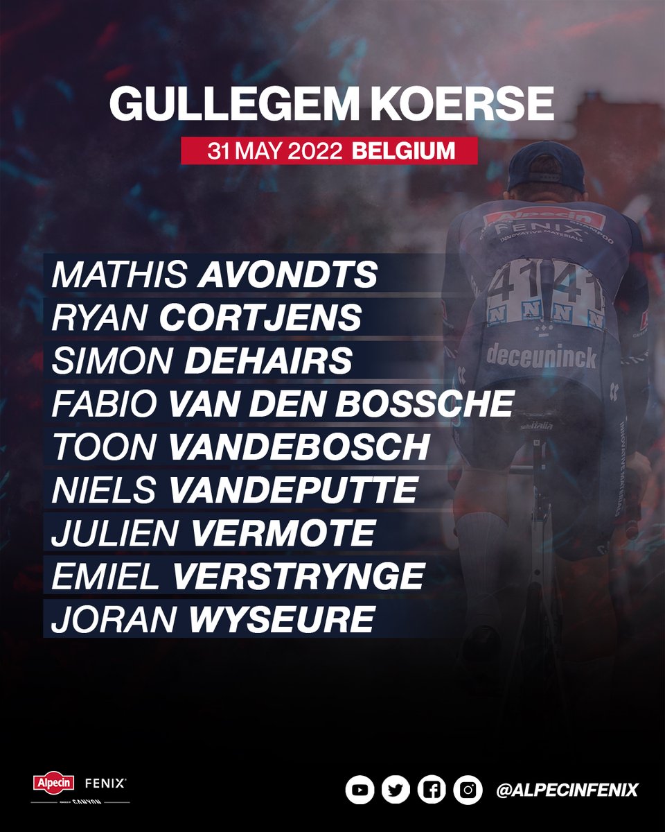 🇧🇪 #GullegemKoerse 

Tomorrow is kermesse time! These are our nine riders for Gullegem Koerse. 🔵🔴