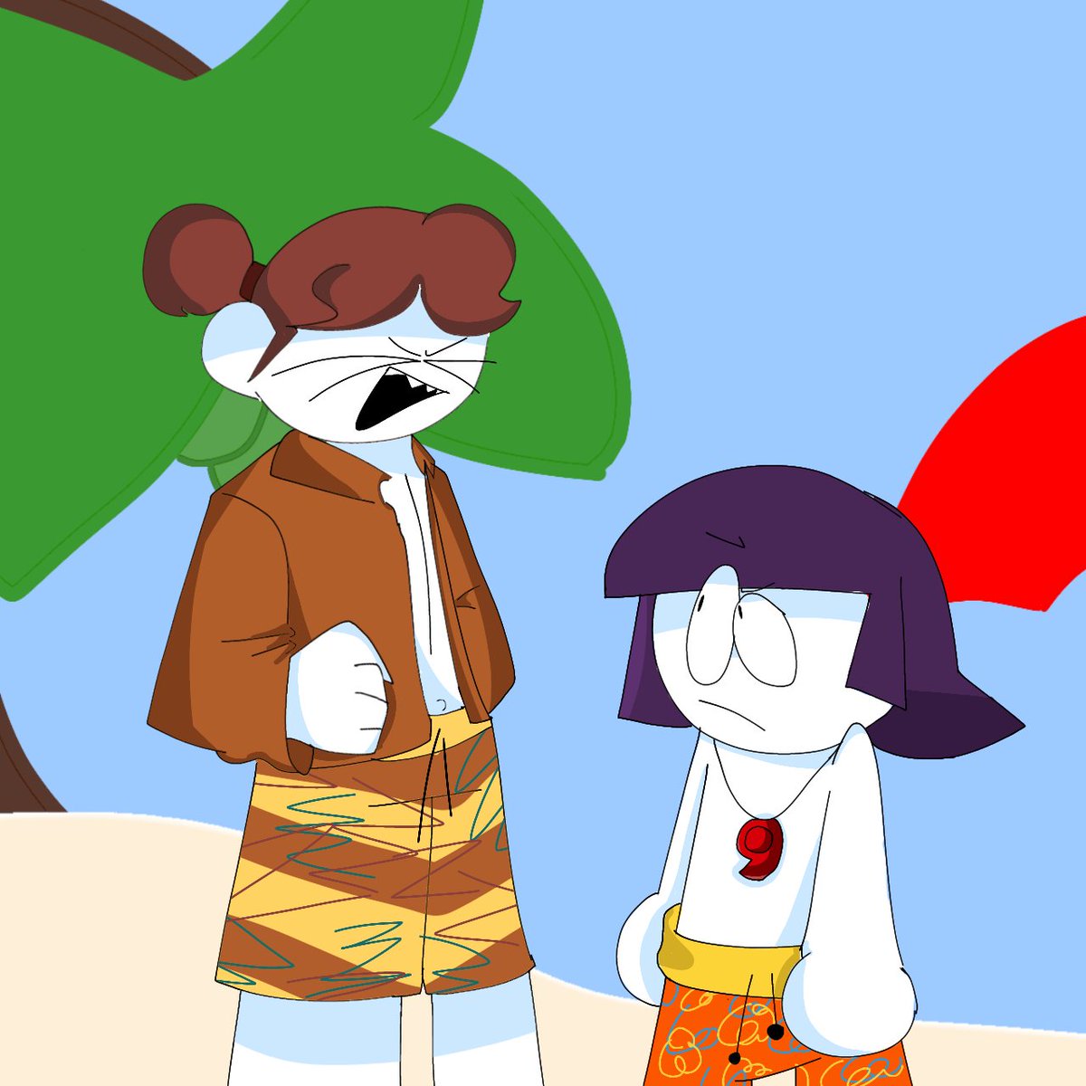 PicoBeefBop's tweet photo. Wave- 
#spookysummermonth 
I dont know how to draw a wave but its atleast i can do -
@Pizzaspecial1 https://t.co/za78dgnMVV