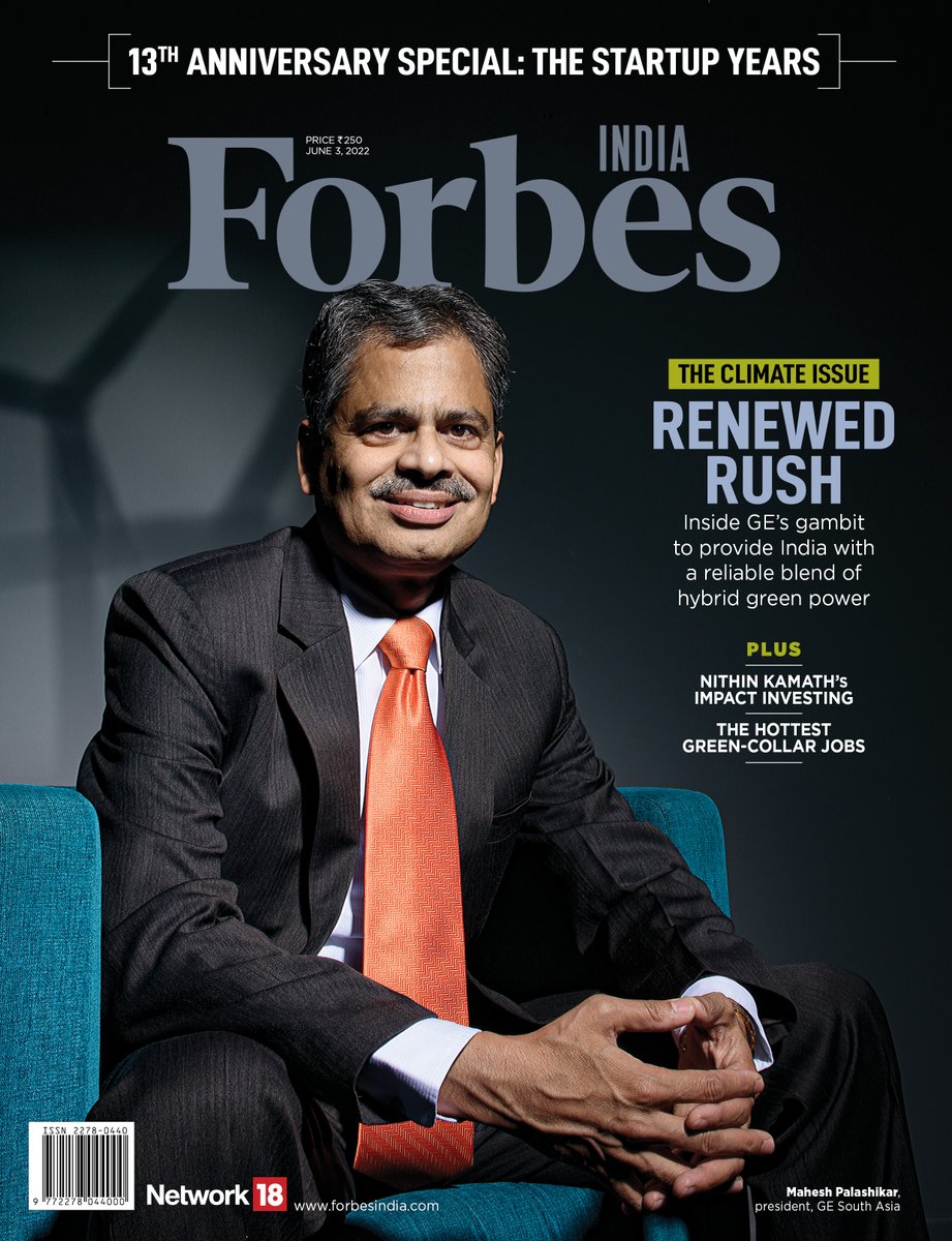 ForbesIndia's tweet image. 21st Century's most pertinent issue—Climate—has the potential to affect lives, livelihood,&amp;amp; life as we know it. Our #ClimateIssue takes a deep dive into significant work done by Indian companies like GE &amp;amp; others, to bring tech, funding &amp;amp; innovation to thwart the crisis. On stands