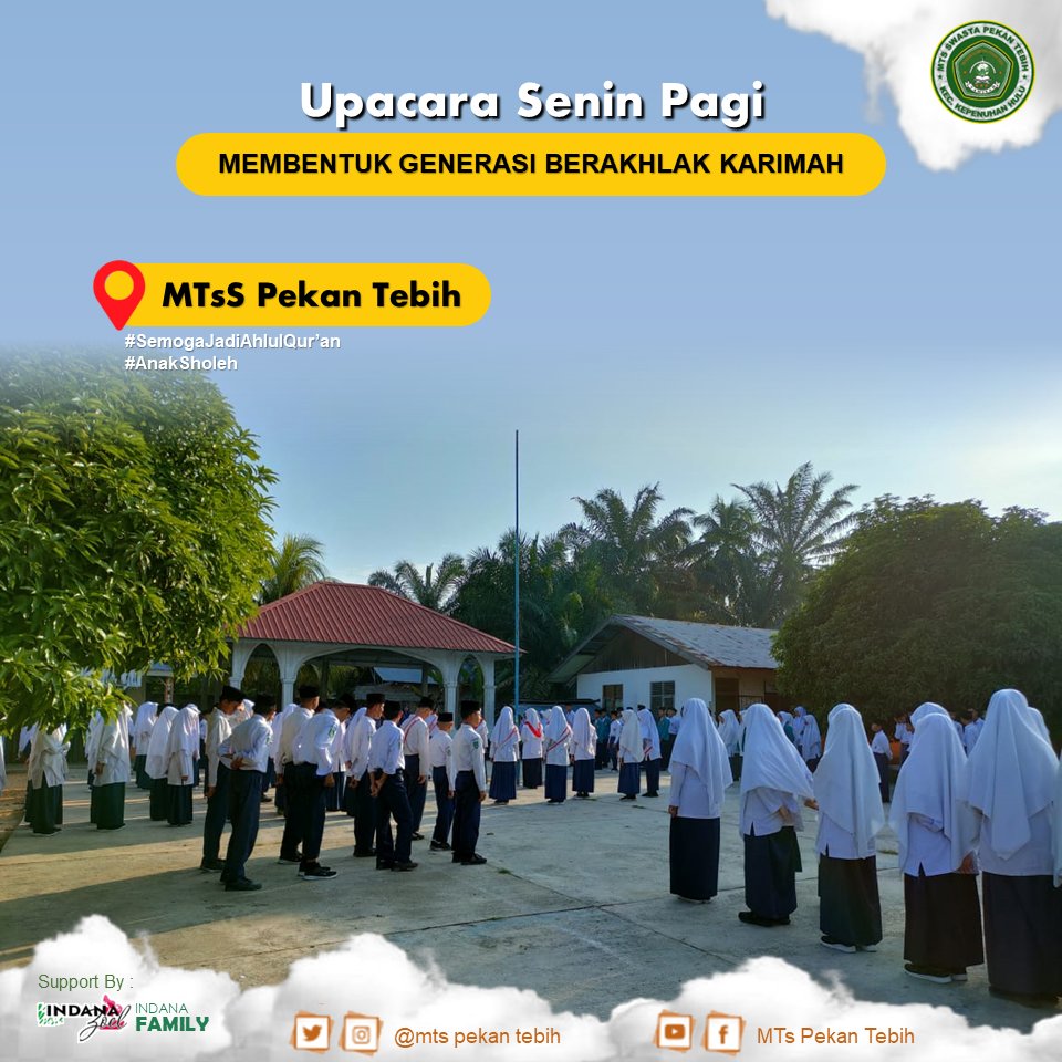 MtsPekan's tweet photo. Senin, 23 Mei 2022

Gallery MTs Pekan Tebih || Upacara Senin Pagi, sebagai Pembina Ibuk Wakil Kepala Madrasah Bidang Kurikulum Rosmida, S.Pd. https://t.co/aYA3hzFOxB