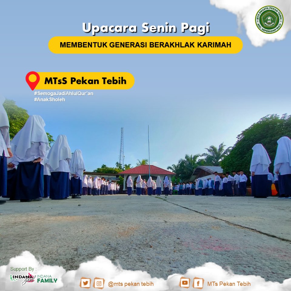 MtsPekan's tweet photo. Senin, 23 Mei 2022

Gallery MTs Pekan Tebih || Upacara Senin Pagi, sebagai Pembina Ibuk Wakil Kepala Madrasah Bidang Kurikulum Rosmida, S.Pd. https://t.co/aYA3hzFOxB