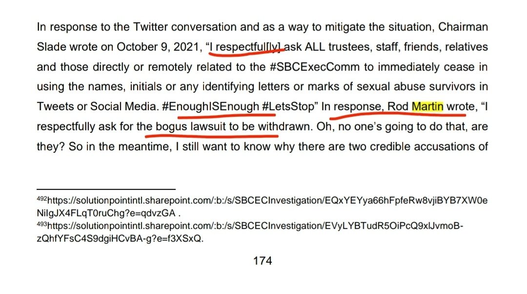 gal_suburban's tweet photo. As a way to mitigate, Chairman Slade wrote 9 oct 2021, “I respectfully ask ALL trustees, staff, friends &amp; those directly or remotely related to #SBCExecComm to immediately cease in using the names/initials or any id-ing letters of sexual abuse survivors on Social Media. #LetsStop https://t.co/2GsoBr0awa
