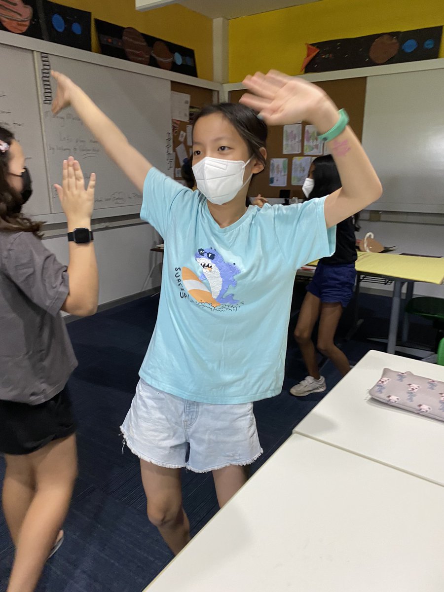 AISCElementary's tweet image. #AISCGrade5 enjoying a new morning activity named “Coconut”! @ThorpeBritt