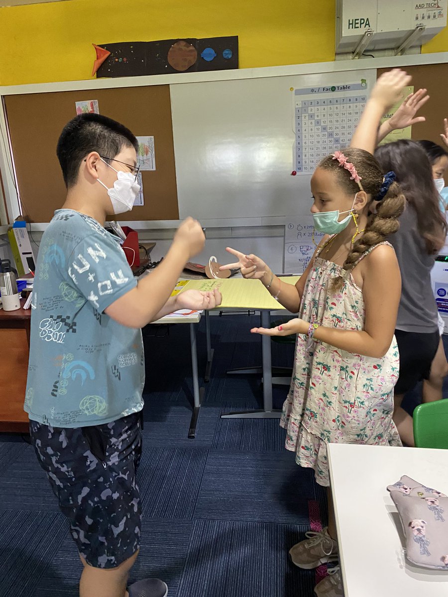 AISCElementary's tweet image. #AISCGrade5 enjoying a new morning activity named “Coconut”! @ThorpeBritt