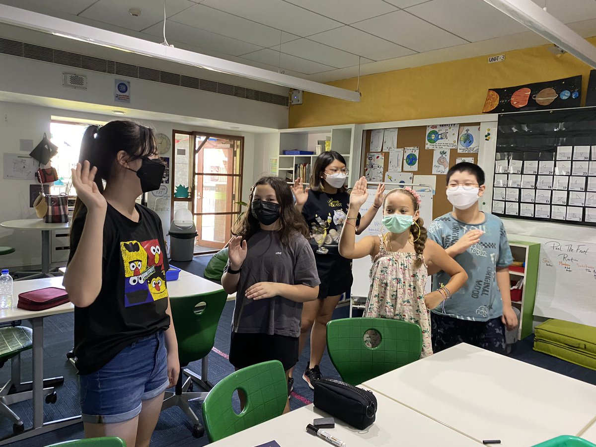 AISCElementary's tweet image. #AISCGrade5 enjoying a new morning activity named “Coconut”! @ThorpeBritt