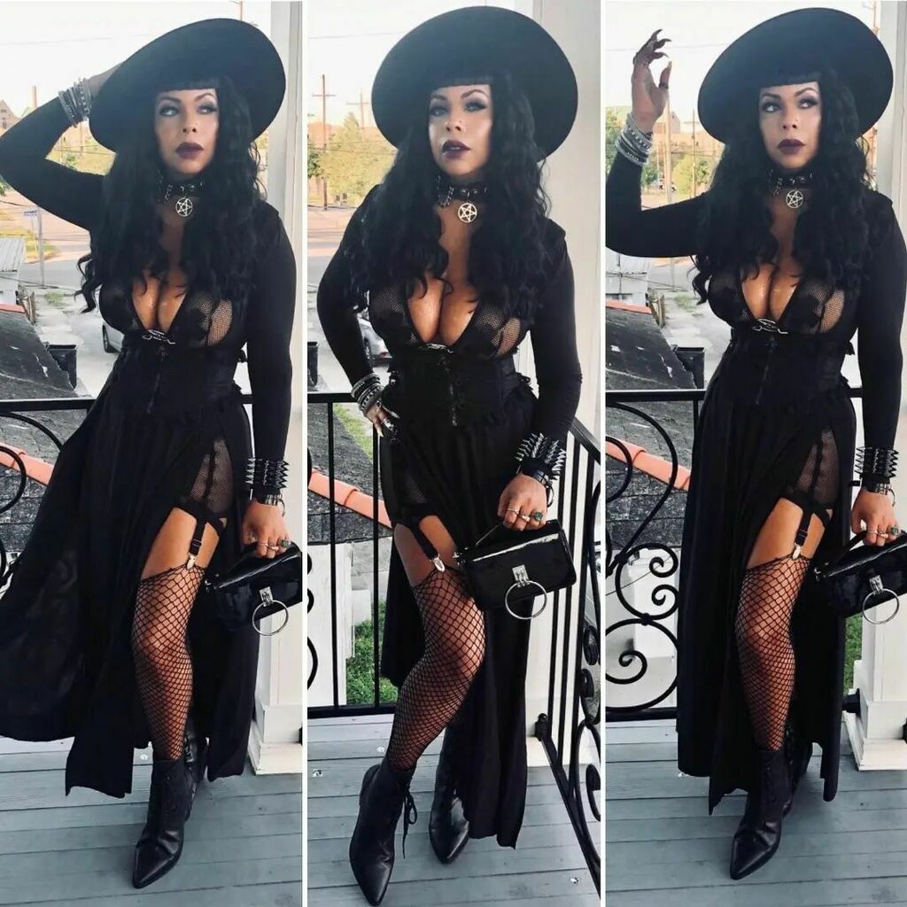 CPinups's tweet photo. Happy World Goth Day
Reposted from @sunnysiren70 Always the #seasonofthewitch 🖤
#yousaywitchlikeitsabadthing #witchywoman #allblackeverything #killstar #blackdress #blackhat #fishnetstockings #fishnetlingerie #pentagram #devildontsleep #magical #wi… https://t.co/Eyu9ZGI6Rr https://t.co/24dTYh3e6H