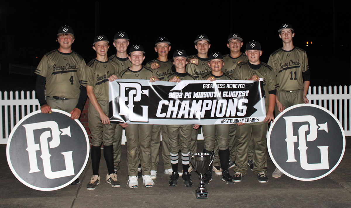 SnowdenBaseball's tweet photo. 2022 PG Midsouth Slugfest
13 Major — Congratulations!
🏆 Champs: Swing Check (Black)
🥈 Finalists: Prospects (Red)
🏅 MVP: Gabe Bledsoe (Prospects)
🏅 MVPitcher: Alex Page (Swing Check)

#snowdenbaseball #perfectgame
@PGYouthBB @PG_MidSouth @PG_Tourney
@Southaven_MS https://t.co/8uJj84A3Op