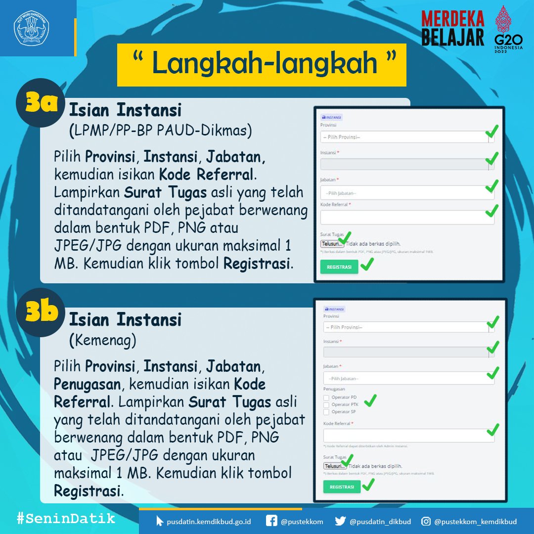 pusdatin_dasmen's tweet photo. Sudah tahukah cara mendaftarkan akun bagi pengelola data yang belum terdaftar?

Yuk simak langkah dan penjelasannya!! (2/2)

#senindatik
#datadanstatistikpendidikan
#sdm.data
#jaringanpengeloladatapendidikan
#dapodik https://t.co/w6FGxJoot2