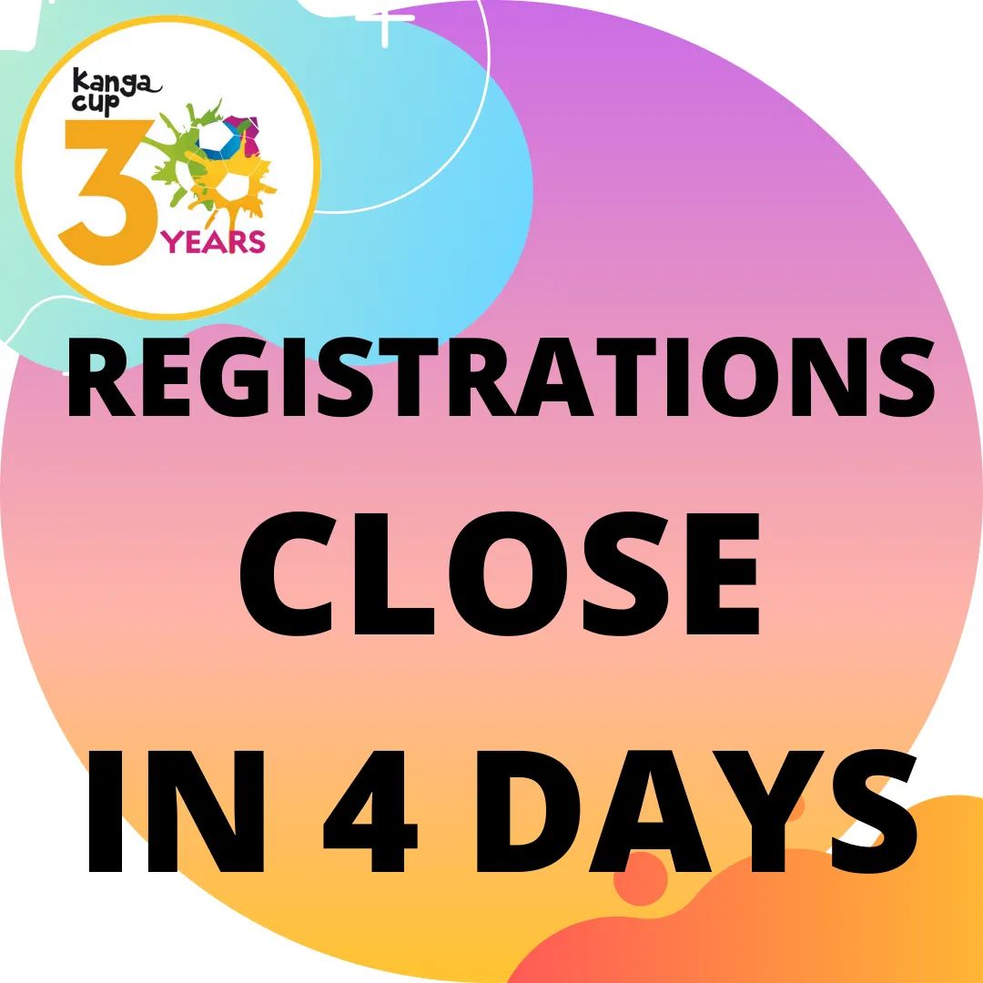 FOUR MORE DAYS TO REGISTER!!!

For more info and to register your team, head here 👉 kangacup.com/kc2020/registe…

Fun. Friendship. Football. Be there!