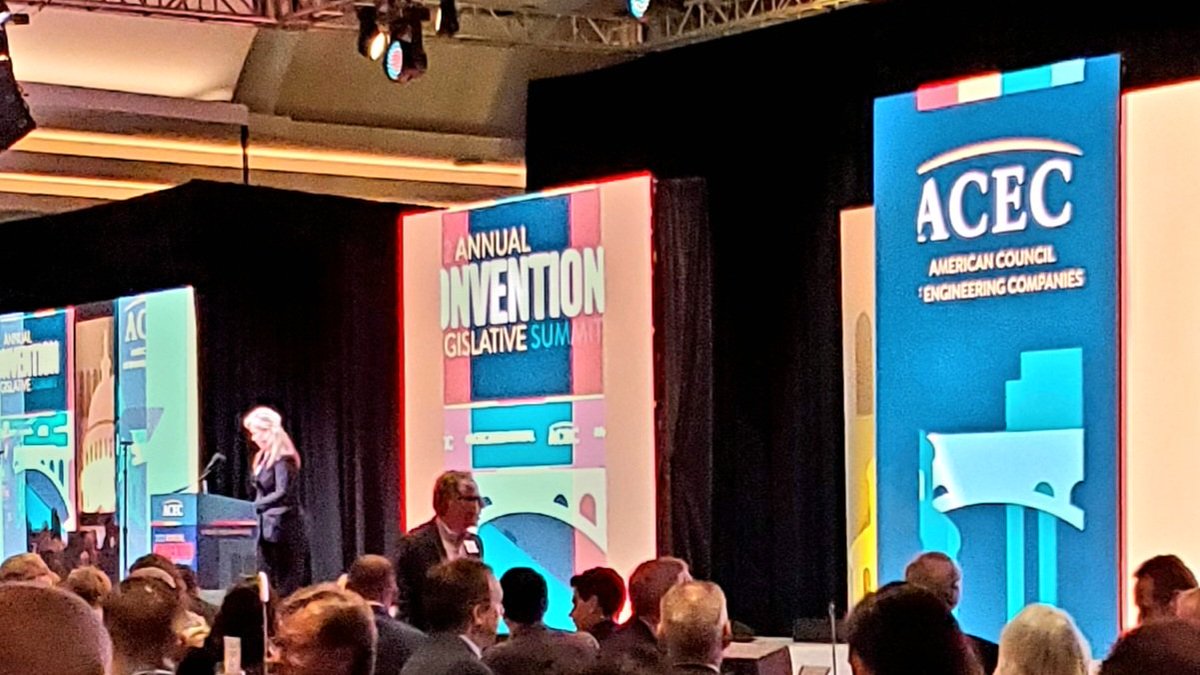 KLEngCOO's tweet photo. It's been a great first day of @ACEC_National Annual Convention, spending time with colleagues from @ACECWisconsin, with @ldarrmoves leading tonight's proceedings and hearing the inspiring story of @charitywater from @scottharrison. https://t.co/AmqIPE56zK