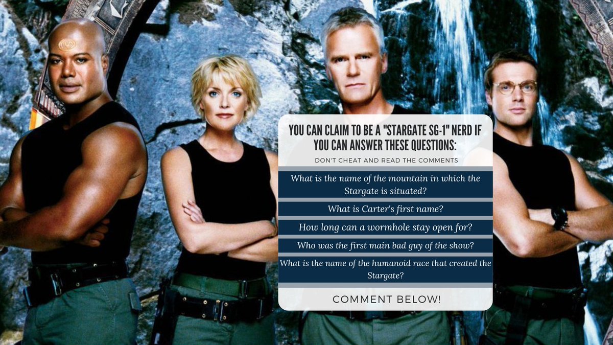 Nerd_Party_Crew's tweet photo. Nerd Claim

You can claim to be a "Stargate SG-1" nerd if you can answer these questions:

Don't cheat by reading comments...

#nerdparty #nerd #stargatesg1 https://t.co/XJoVSh6nQc