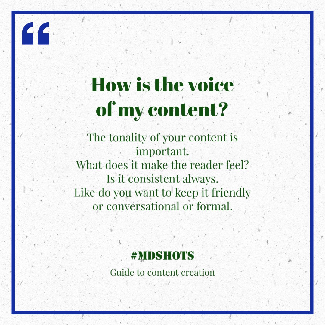 dokania30's tweet photo. #MDShots 21

How do you want to people to feel on consuming your content? 
Are you a friendly guide or a formal teacher? 

#ContentCreator 
#contentcreation https://t.co/JbzV2VWI0x