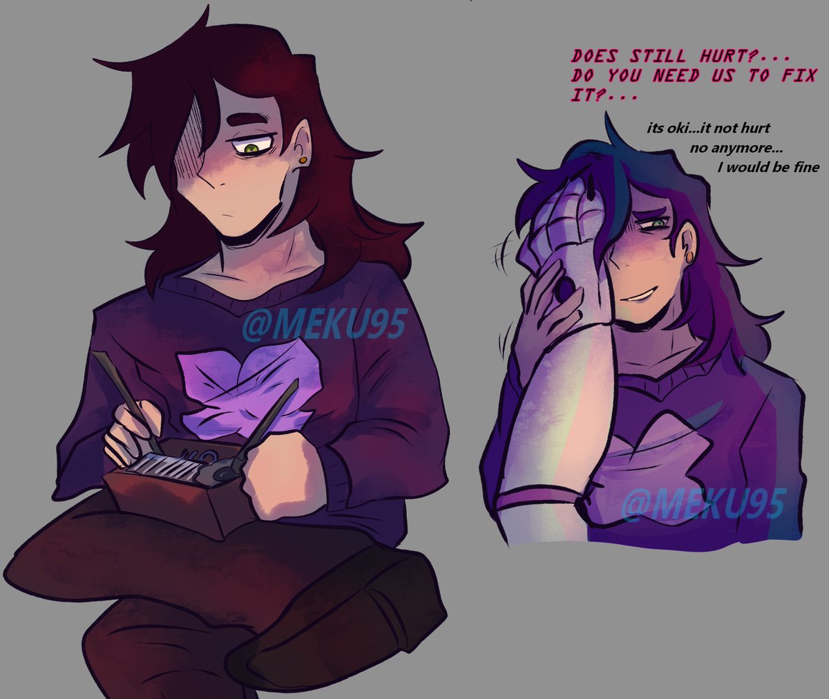Meku95L's tweet photo. [SILLY MILLIE - FNAF YOU NOT]
Because head want some bro-friend moments of Millie with Funfred and Bonbon, but it's the Millie of my AU in the past...before she dies...
#fnafyounotau #fnafctw #funtimefreddy #milliefitzsimmons #fnafbonbon #FNAF https://t.co/EM5CN2AQzE
