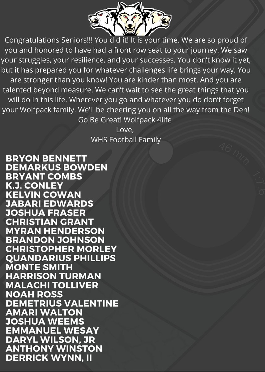 Congratulations Seniors!!!
@noahrossqb <a href="/BigDawgChris_04/">Christopher Morley</a> <a href="/AmariWalton3/">Amari Walton</a> @henderson_myran <a href="/JoshuaWeems7/">Joshua Weems</a> @EmmanuelWesay <a href="/smithmonte2/">Monte Smith</a> <a href="/KjConley4/">Kierrie Conley Jr (KJ)</a> <a href="/TooOfficialDebo/">Mr. 2Official</a> <a href="/JoshuaF56796404/">Joshua Fraser</a> @DarylWilsonJr1 <a href="/AnthonyWin__/">Anthony Winston</a> <a href="/jabariedwards69/">Jabari Edwards</a> <a href="/BryantCombs1/">Bryant Combs</a>  <a href="/Reasonzz99/">𝓠𝓾𝓪𝓷𝓭𝓪𝓻𝓲𝓾𝓼 𝓟𝓱𝓲𝓵𝓵𝓲𝓹𝓼</a> &amp; all your brothers