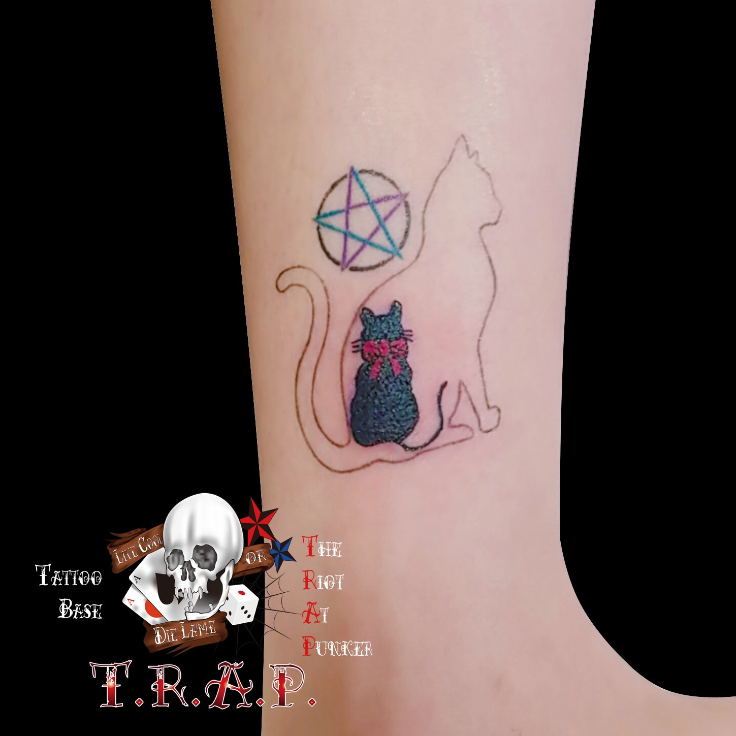 Tattoo Base T R A P Tattoo Work 猫 In 猫 黒猫以外は他店様作品 Tattooed By Yu K Tattoo 彫師 入間市 タトゥー 刺青 フォローミー タトゥー好きな人と繋がりたい タトゥースタジオ 狭山市 飯能市 Japanesetattoo T Co