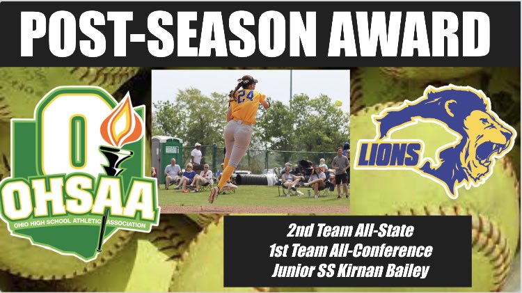 GLHSsoftball's tweet photo. Congrats to our Junior Shortstop #24 Kirnan Bailey! 2nd Team All-State! 1st Team All-OCC! @DeuceBailey2 https://t.co/rJgm8o3mSU