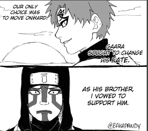The iconic "Gaara talks with Kankurou about his future plans to become Kazekage in the desert sunset" that's shown at least 3 different times throughout the anime