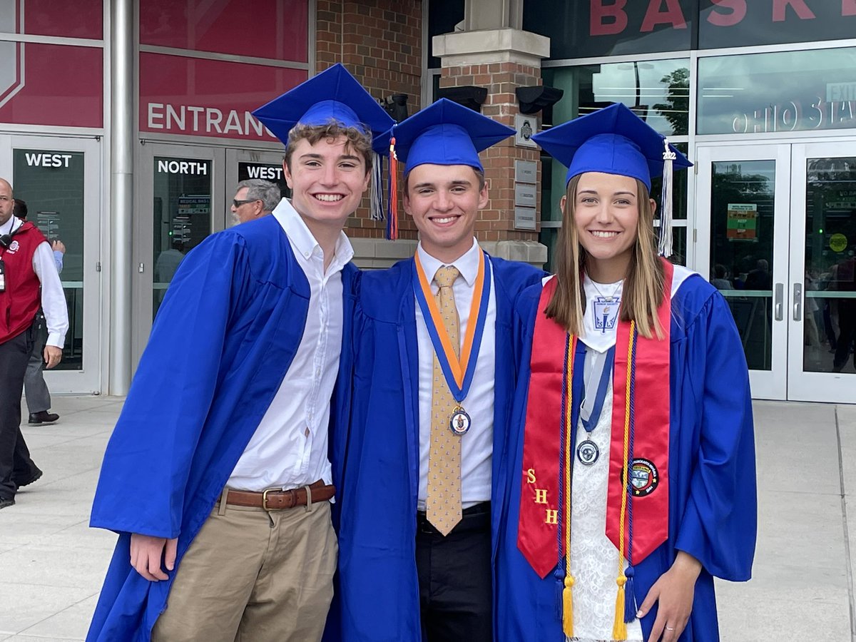 Congratulations <a href="/EFriedauer/">Emma Friedauer</a> <a href="/Brady8837/">Brady</a>  and our favorite OOHS graduate Mason Shaw on graduating today from high school. 💙