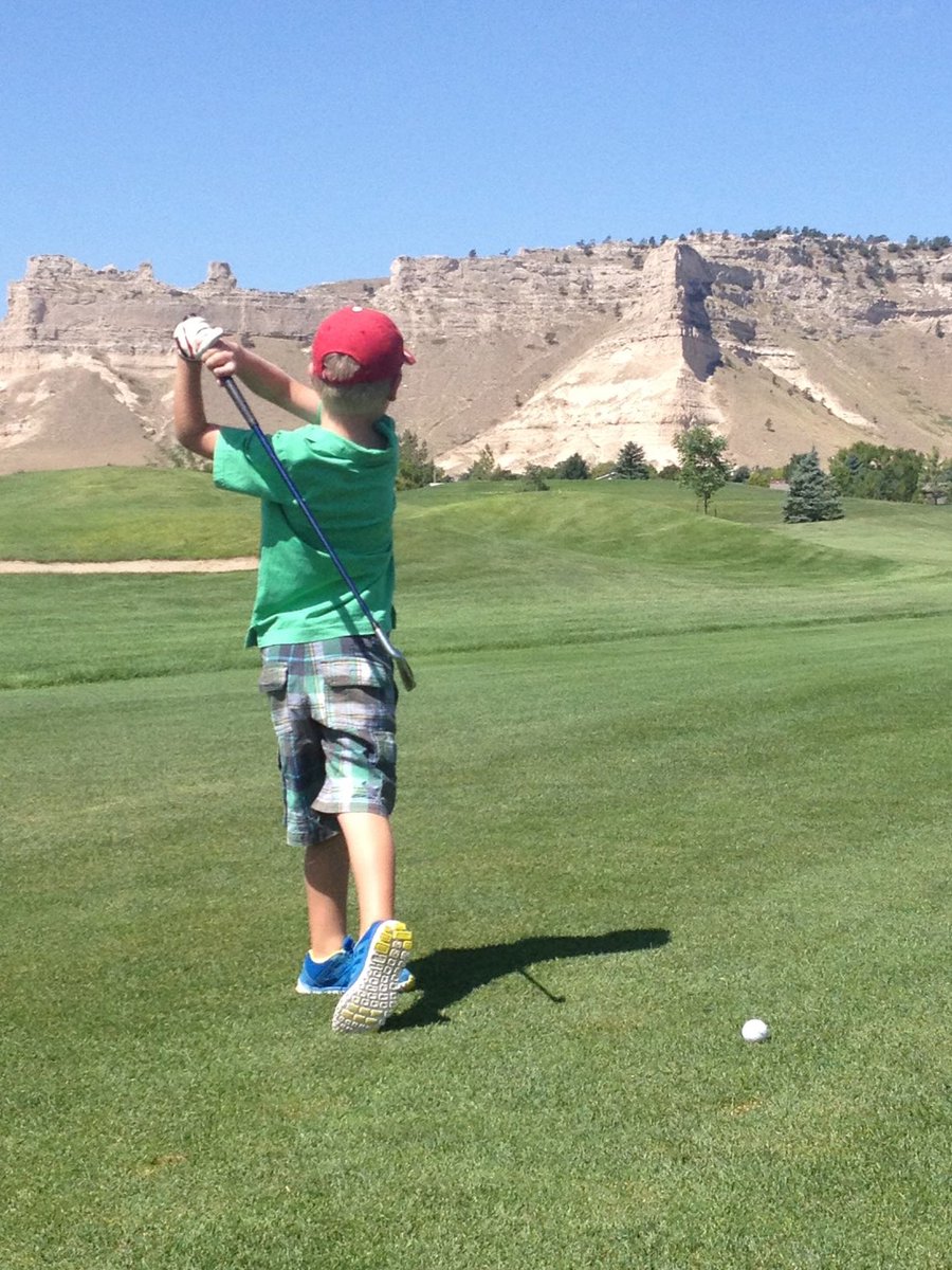 OliviaWeddell's tweet photo. Crazy how this comes full circle.  A place where @HarrisonWeddell has played since he was 4.  So excited for state this week…can’t wait to see what you and @golf_wolves do! https://t.co/DzWjeJQSjB