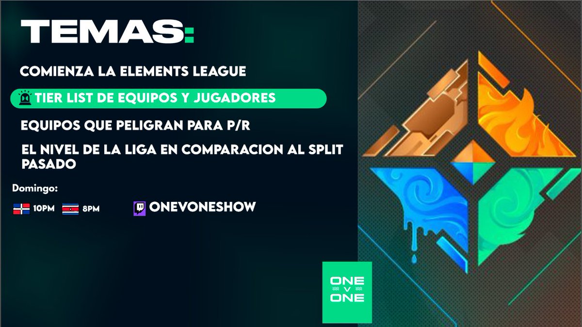 twitch.tv/onevoneshow

ESTAMOS EN VIVO🔴

Que inicie el salseooooo! 🔥