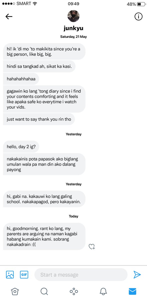 litwhygee's tweet photo. [ #jikyu prompt au ]

direct messages are for mutual private conversations, but not for junkyu. as an avid admirer of a known veterinarian vlogger, jihoon, he made their dm his own diaryー not knowing that his idol might see ALL OF IT. https://t.co/cU27UJYyK2
