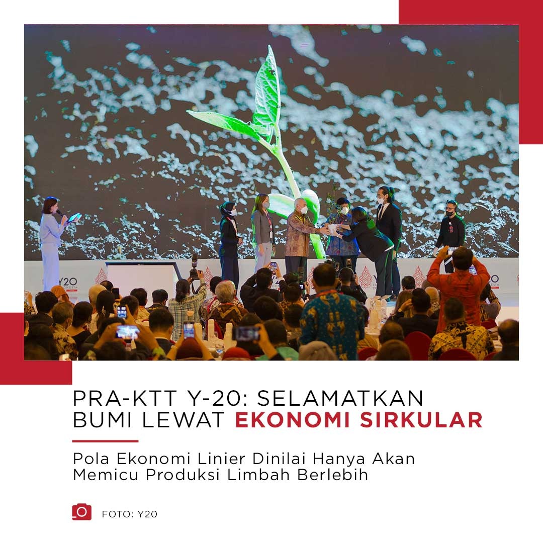 Beritasatu's tweet photo. Forum Pra-KTT ketiga Y-20 Indonesia mengajak untuk menyelamatkan planet bumi dengan upaya ekonomi sirkular. Pola ekonomi liner, buat-gunakan-buang, hanya memicu konsumsi berlebih dan produksi limbah yang berlebihan.

#Y20 #Y20PreSummit #Balikpapan #PreSummitBalikpapan #Ads https://t.co/2OdErwvHRU